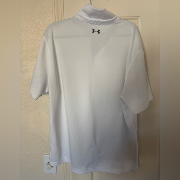 Men’s Under Armor white polo size XL in great condition - Picture 3 of 4